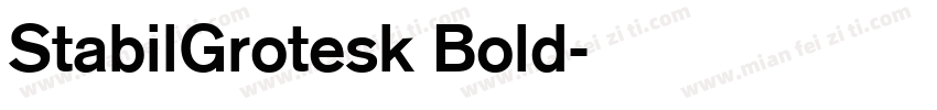 StabilGrotesk Bold字体转换